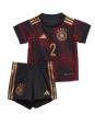 Billige Tyskland Antonio Rudiger #2 Bortedraktsett Barn VM 2022 Kortermet (+ Korte bukser)